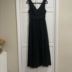 Thoughts of Hue Black Surplice Maxi Dress